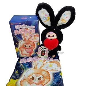 Baby Three Lily Rabbit Town V3 Plush Pendant Blind Box Confirmed Black Bunny